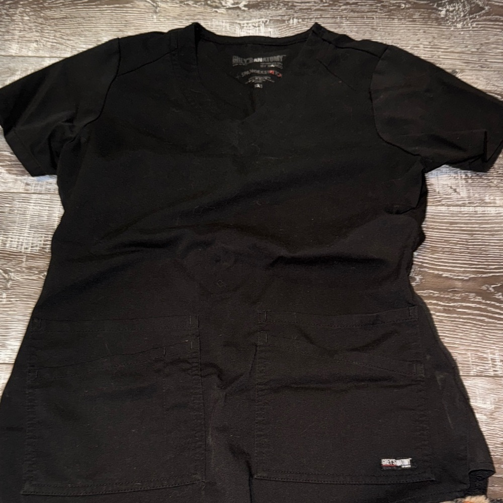 Grey's Anatomy Black Scrub Top